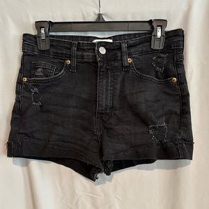 Black Jean shorts